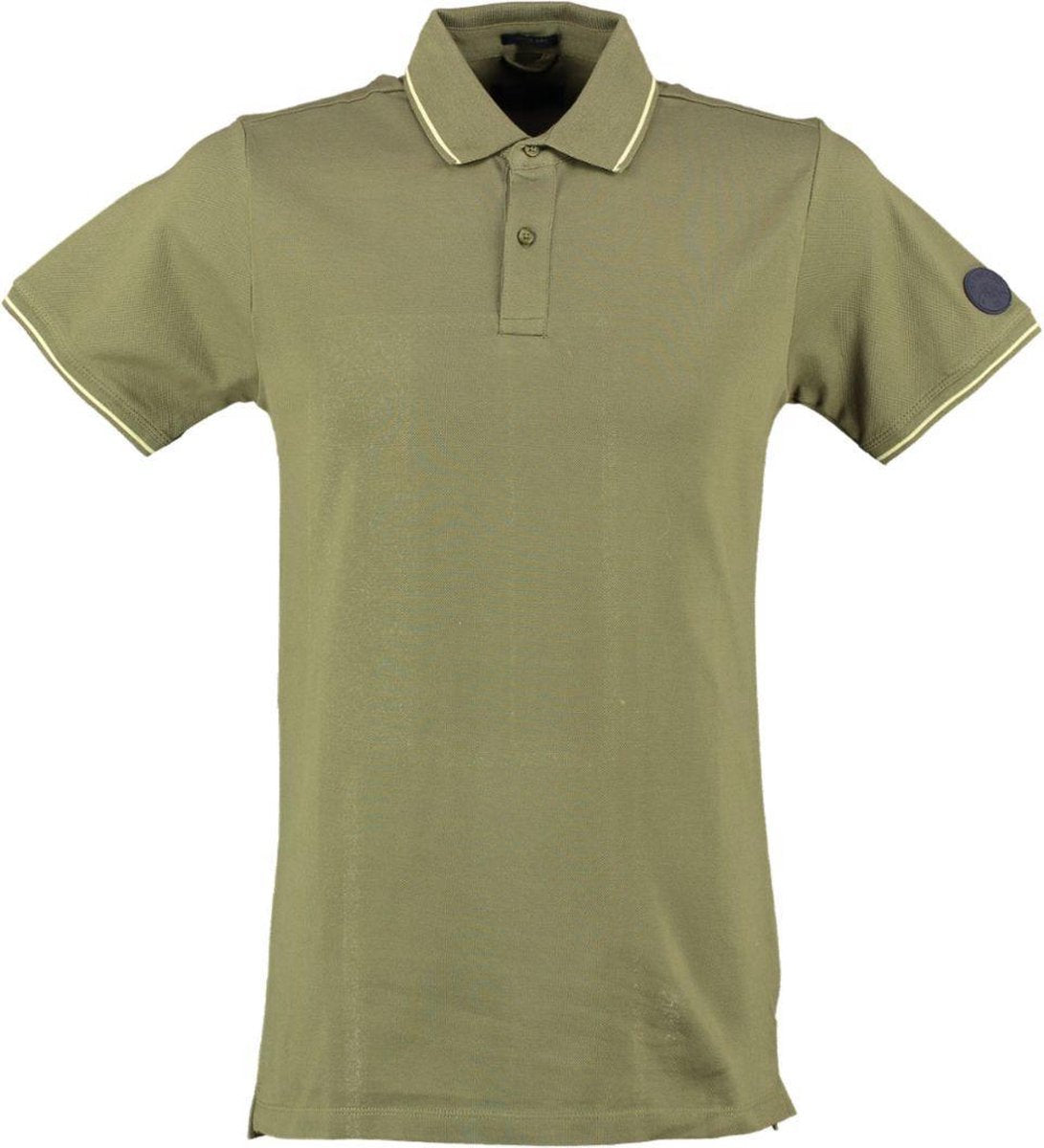 Dstrezzed armygroene slim fit polo - valt kleiner - Maat S