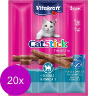 Vitakraft Cat-Stick Mini 3 stuks - Kattensnack - 20 x Schol&Omega