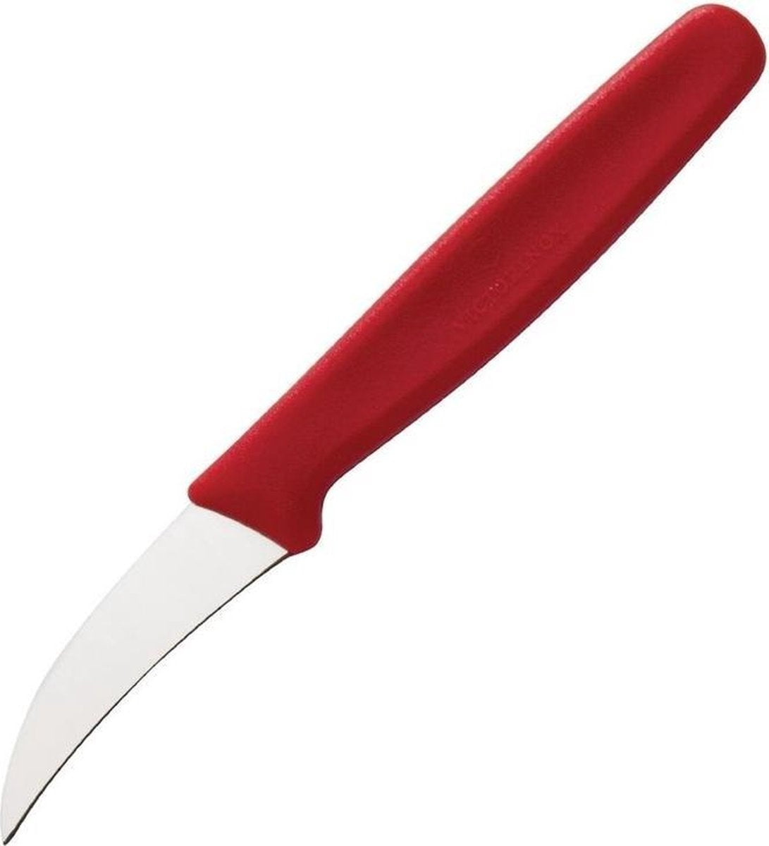 Schilmesje Victorinox - Rood heft met gebogen mes
