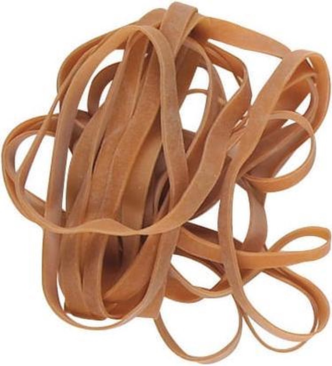 Elastiek Alco 100x5mm natuur - kartonnen doos 500 gram