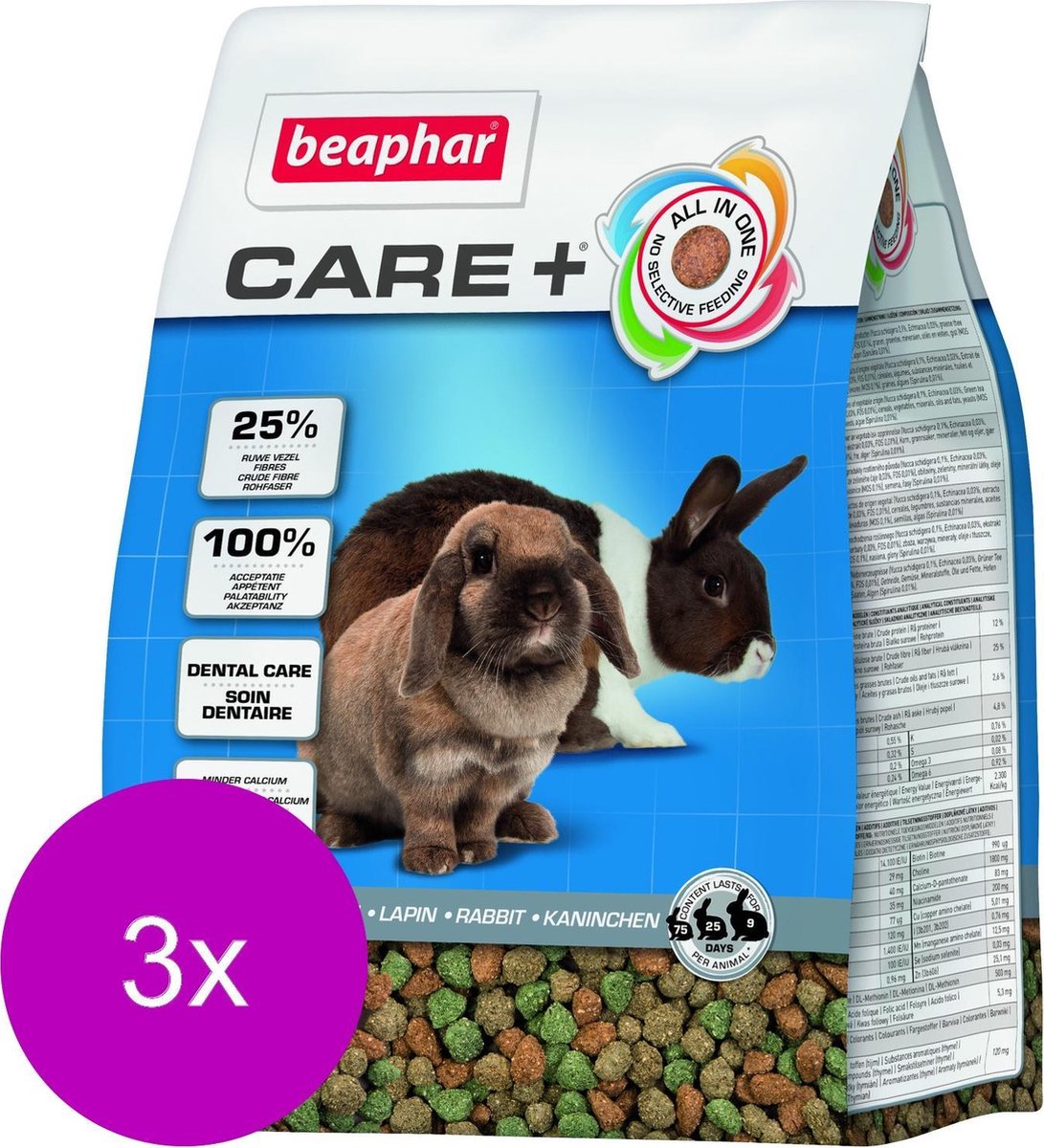 Xtra Vital Care Plus Konijn Senior - Konijnenvoer - 3 x 1.5 kg