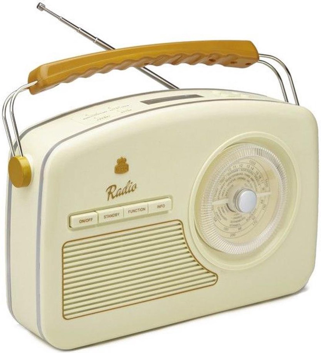 GPO Retro Radio DAB Retro Radio DAB Draagbaar - Crème