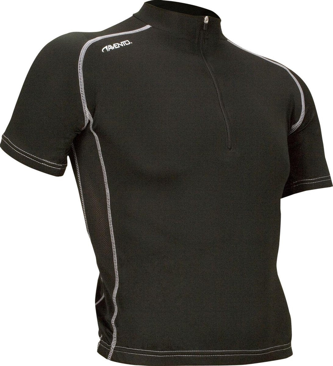 Avento Wielrenshirt - Zwart/Wit - M