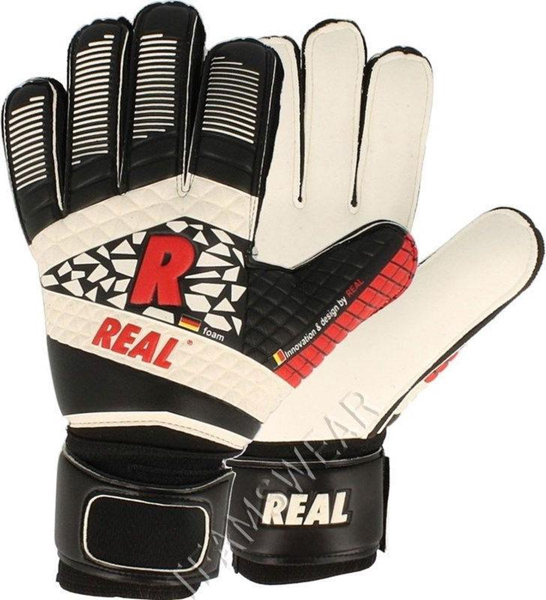 Real Active Keepershandschoenen Kinderen - Wit / Zwart / Rood | Maat: 5