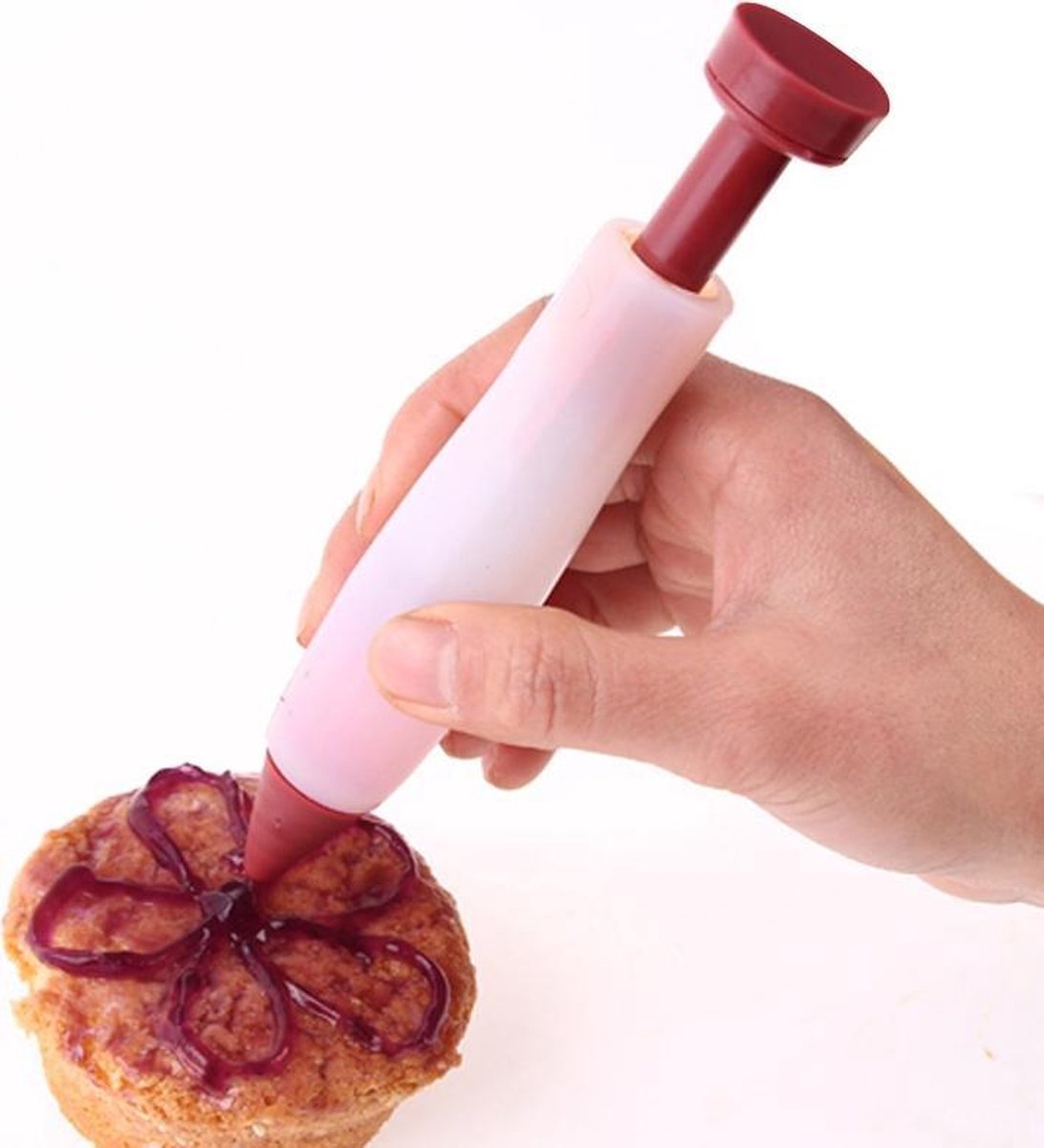Grappige Silicon DIY Cake Biscuit Cookie Gebak Icing Decoratie Spuit Chocolade Plaat Pen Tool