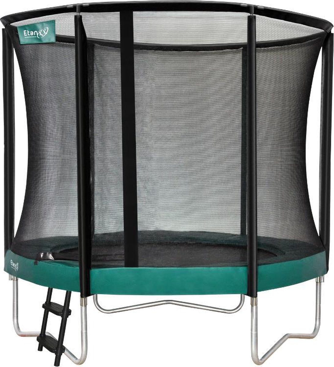 Etan Premium Gold Trampoline met net - Ø 305 cm / 10 ft - incl. Veiligheidsnet - UV-bestendig Randkussen - Groen - Rond