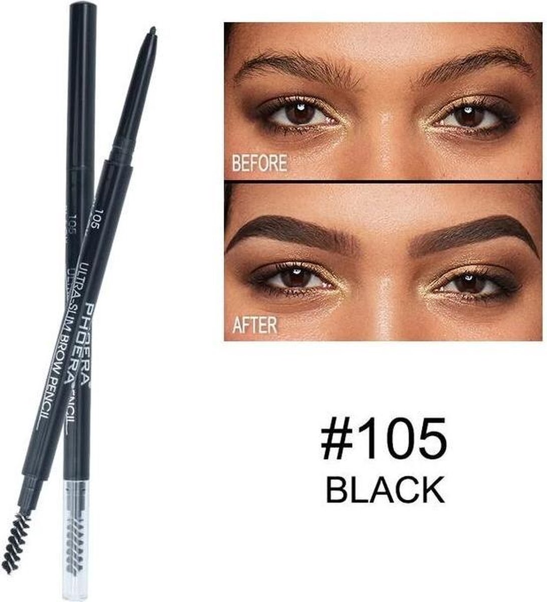 PHOERA™ Ultra-slim Wenkbrauwpotlood - 105 - Black