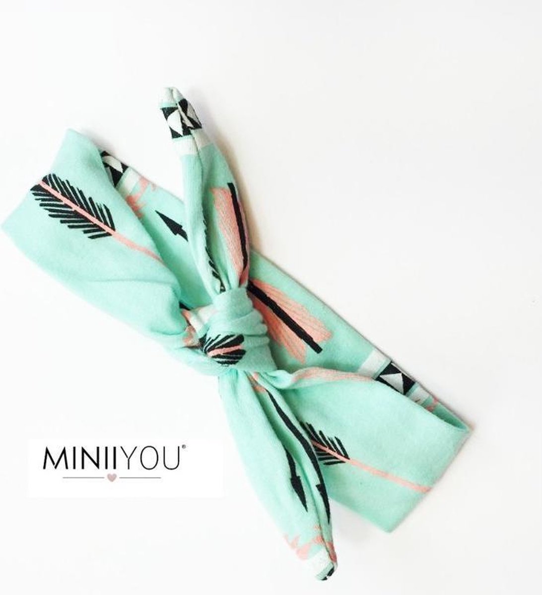 baby haarbandjes groen pijltjes verstelbaar | peuter haarbandjes | Meisjes haarband met strik | haarbandjes baby en peuter | Hoofdband | Katoen | Haaraccessoires