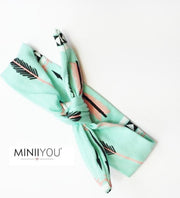 baby haarbandjes groen pijltjes verstelbaar | peuter haarbandjes | Meisjes haarband met strik | haarbandjes baby en peuter | Hoofdband | Katoen | Haaraccessoires