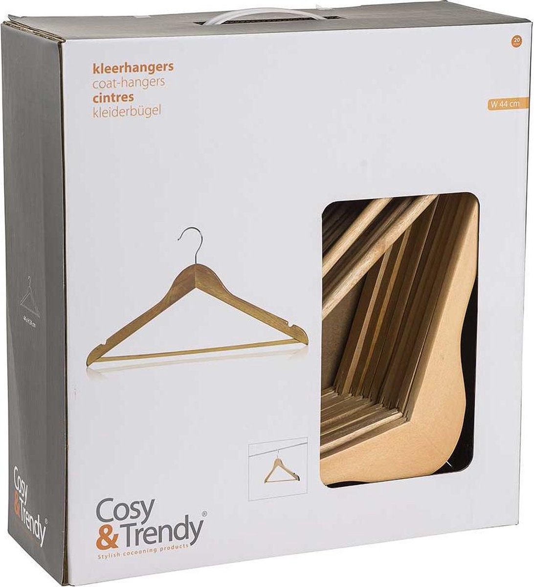 Kleerhangers hout - 20stuks