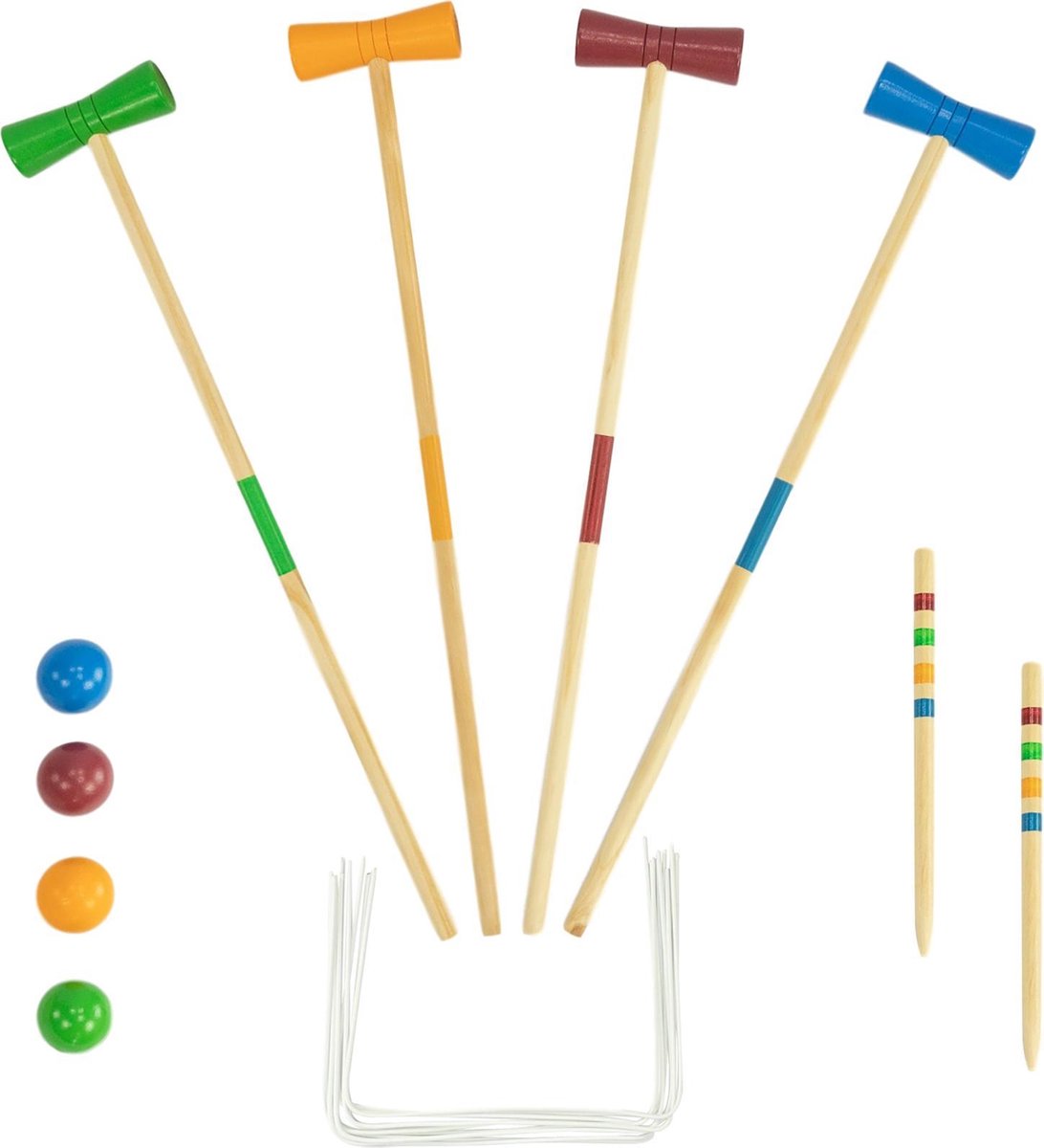 MaxxGarden Croquetspel hout - croquet set - 20 delig spel