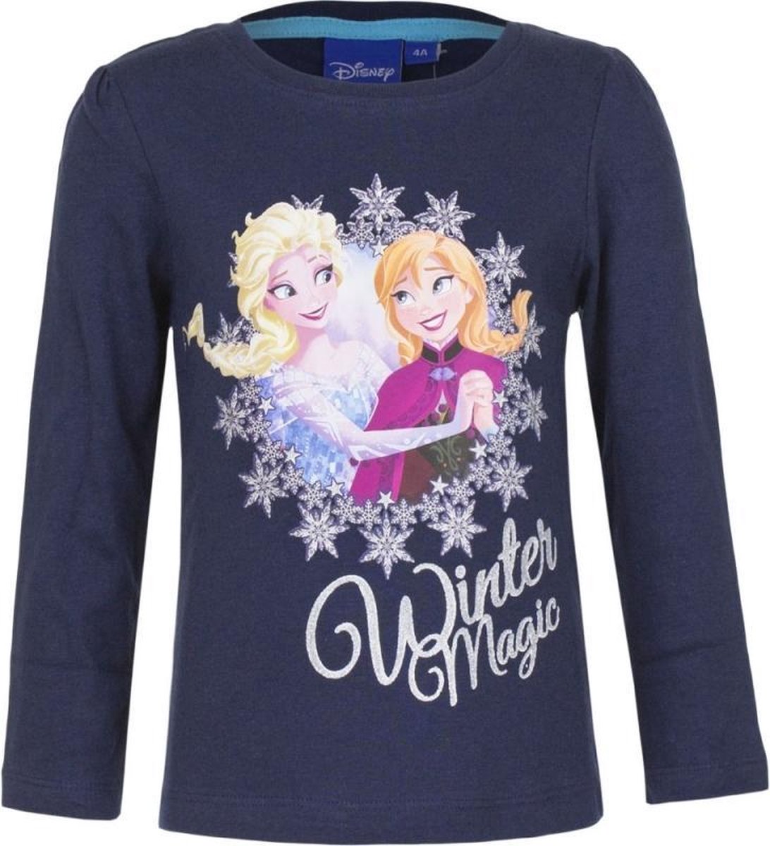 Frozen shirt blauw voor meisjes 128