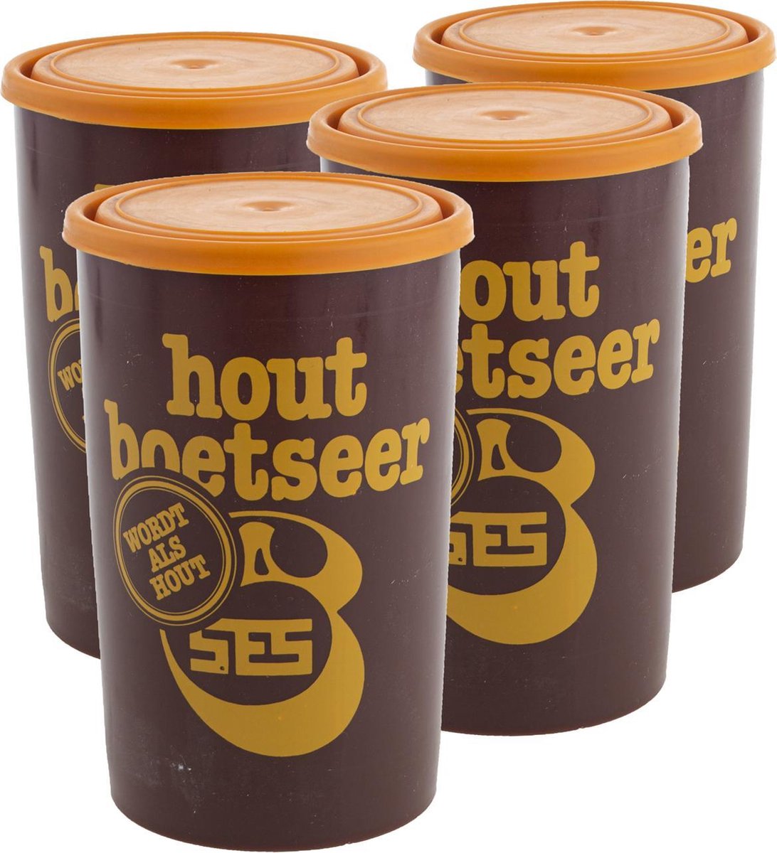 HOUTBOETSEER met ongekende mogelijkheden- poeder en spatel - 4 stuks van 300 gr - knutselen met kinderen