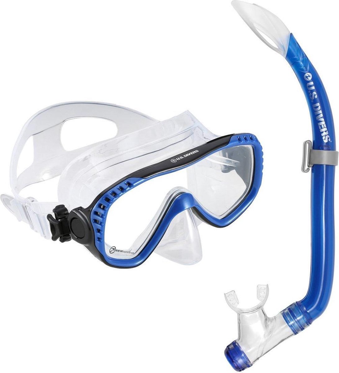 US Divers Pakala Combo - Snorkelset - Volwassenen - Blauw/Zilver