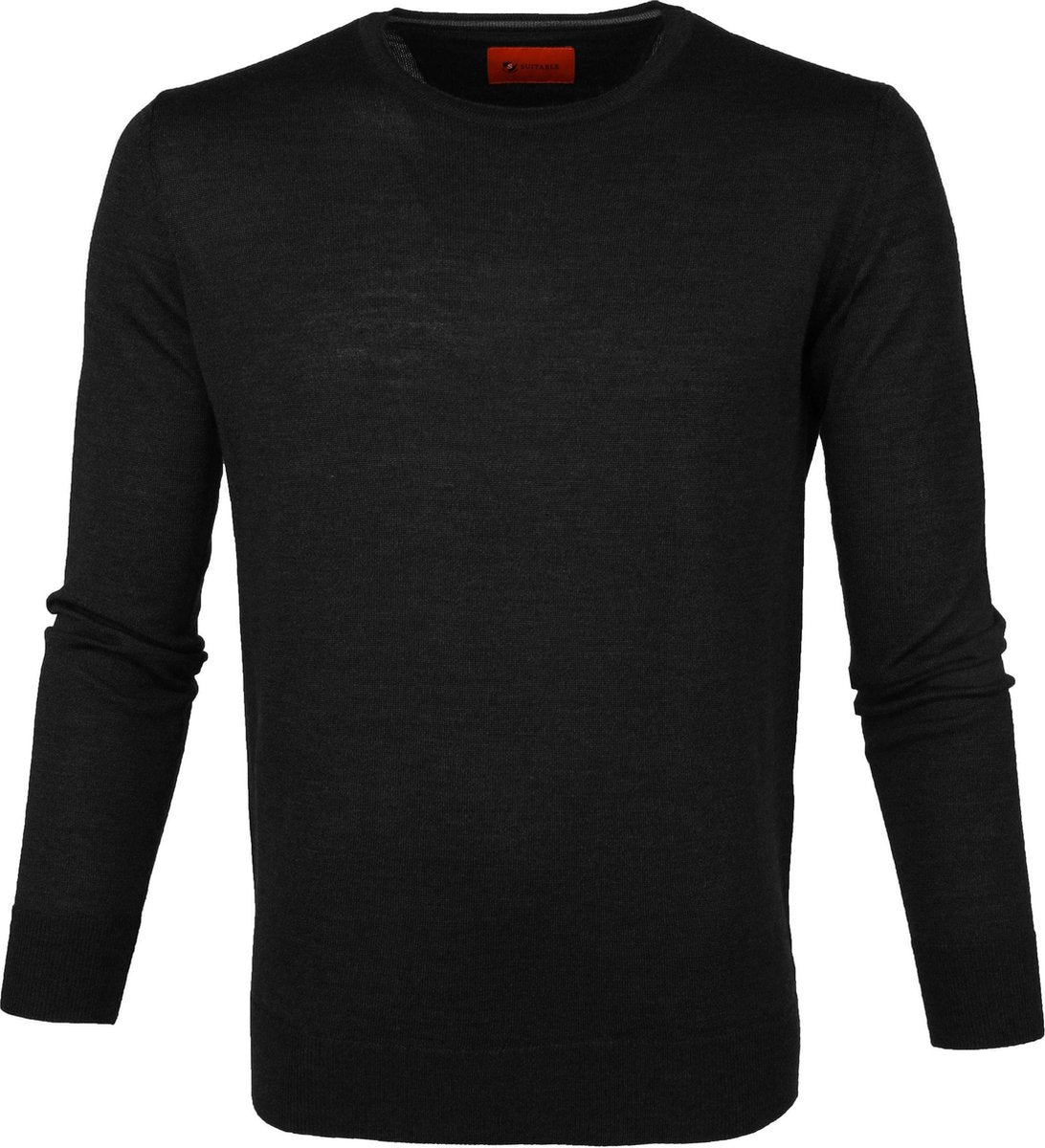 Suitable Trui O-neck Zwart - maat M