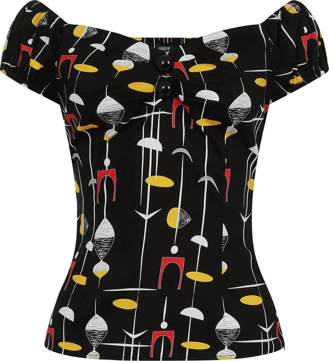 Collectif Dolores Atomic 50's Top Zwart