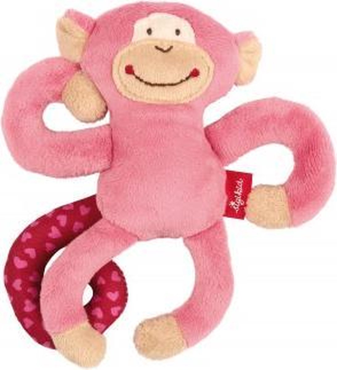 sigikid stoffen speeltje aap roze 42168