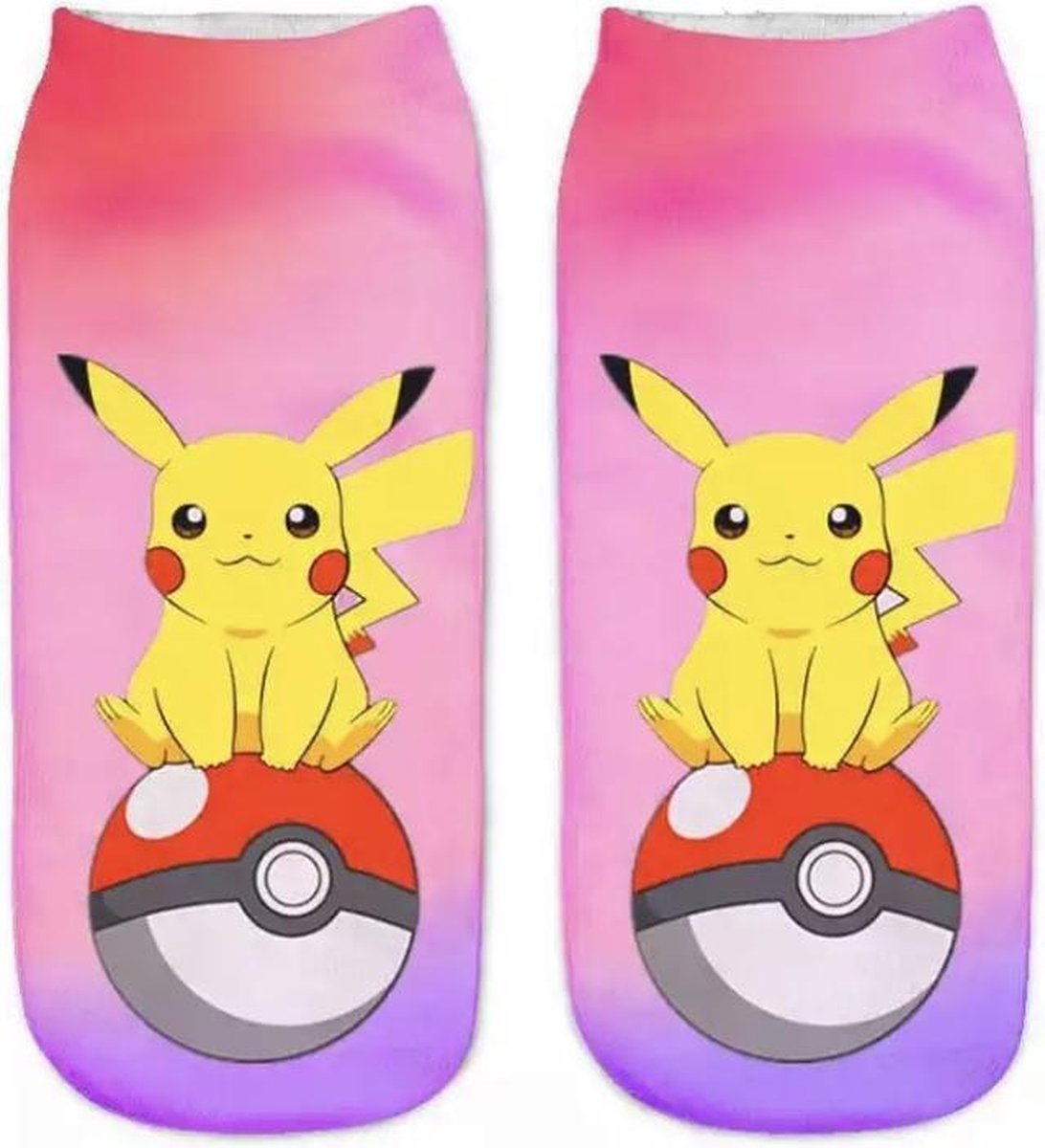 Pokemon enkelsokken Pikachu Unisex Enkelsokken Maat 36-41
