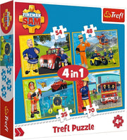 Trefl Puzzel Brandweerman Sam 4 in 1: 35/48/54/70 stukjes
