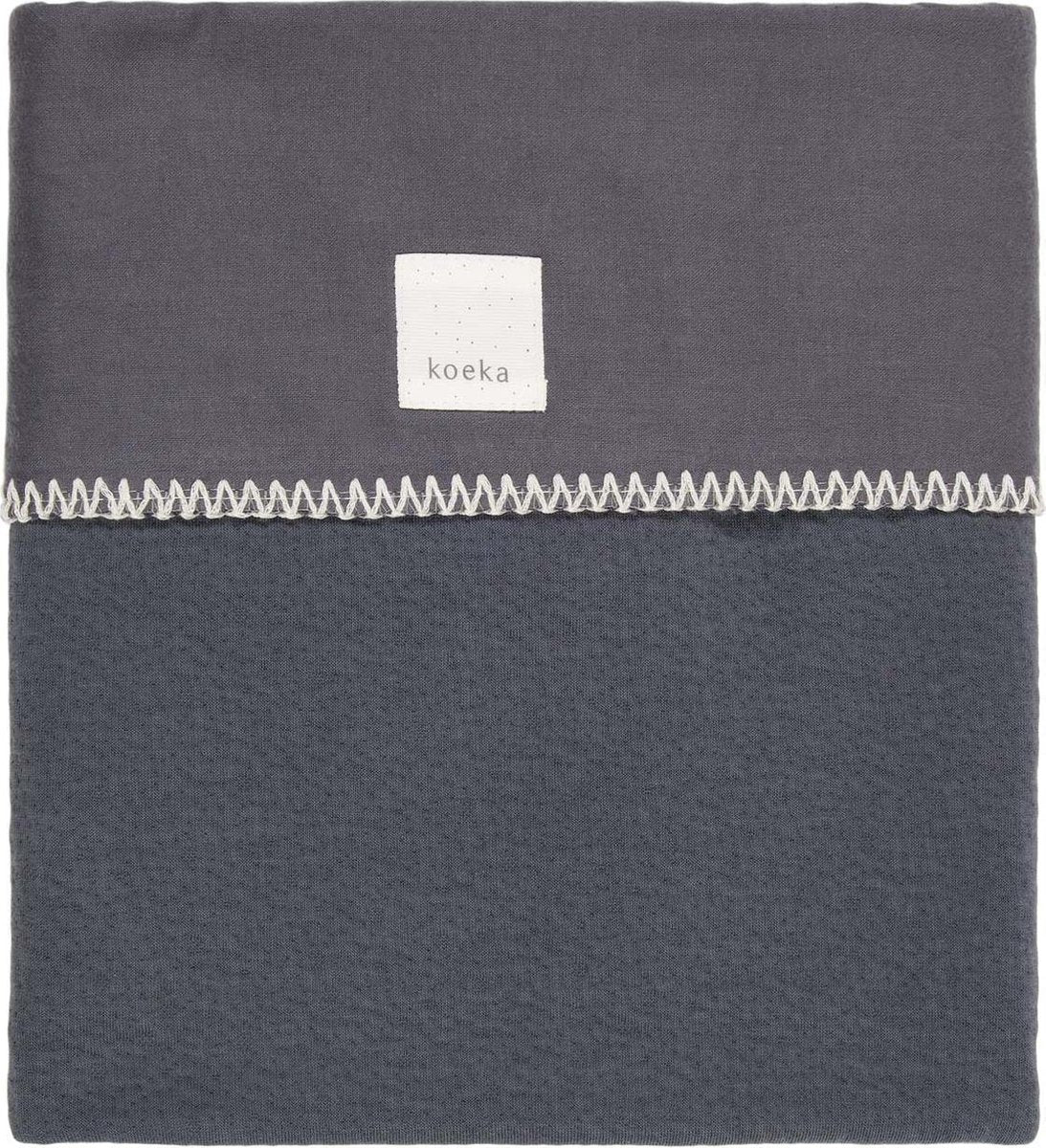 Koeka Wiegdeken Runa flanel - dark grey 75x100cm