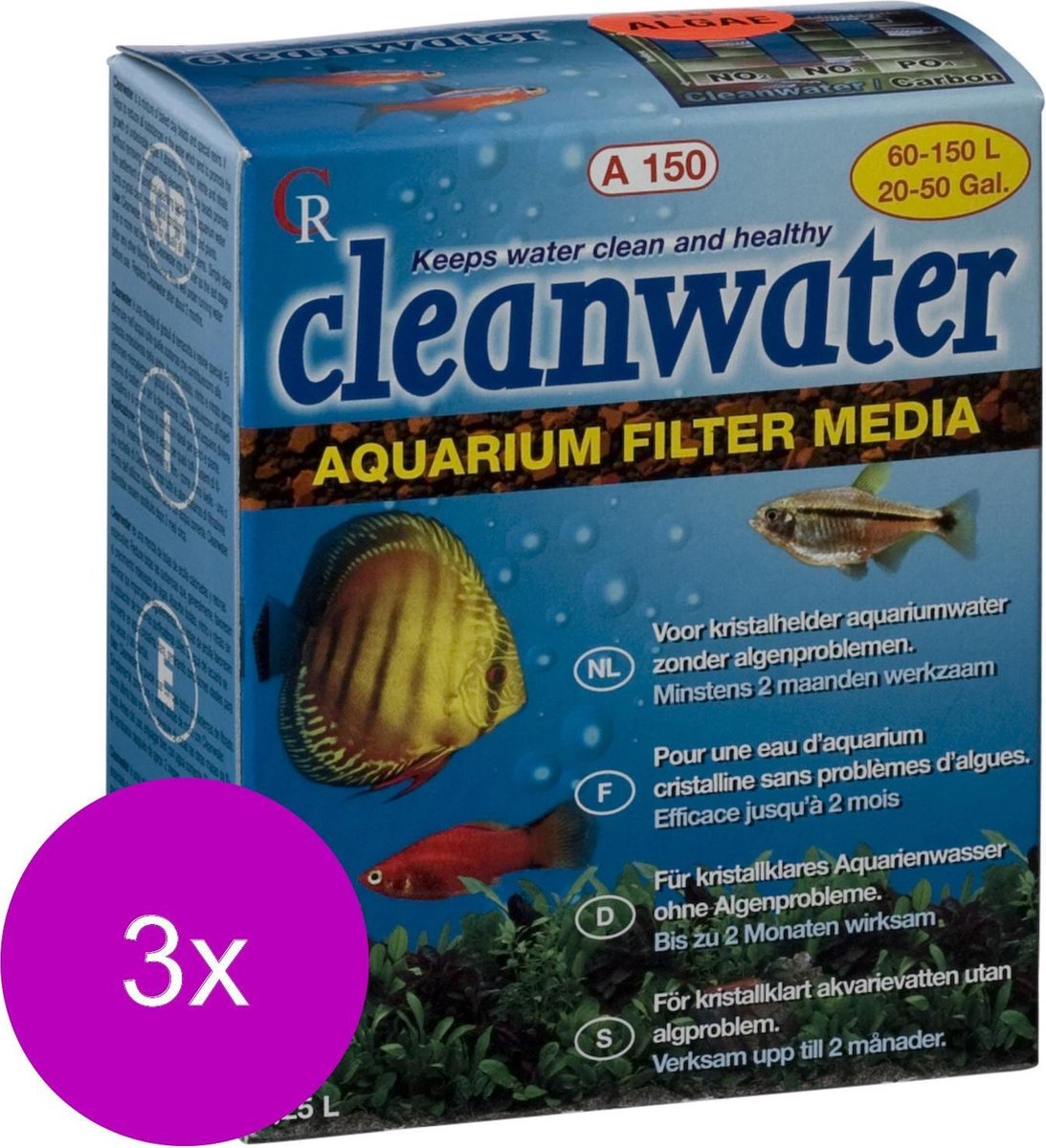 Cleanwater Filterkorrels Voor Aquarium - Filtermateriaal - 3 x 250 ml