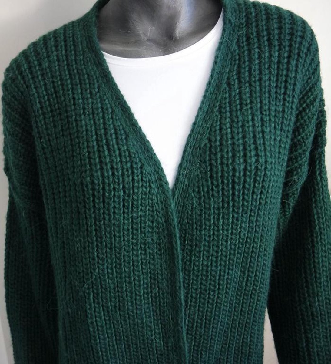 Moscow Cardigan Dark Smaragd Vest - Groen - Maat S