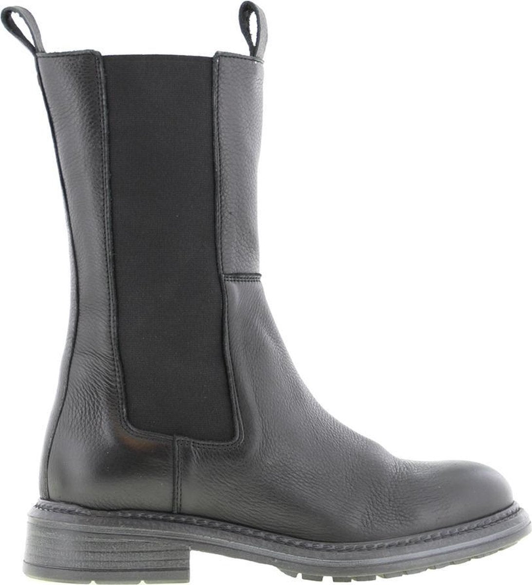 Tango | Cate 20-a  black leather high chelsea boot - black sole | Maat: 41