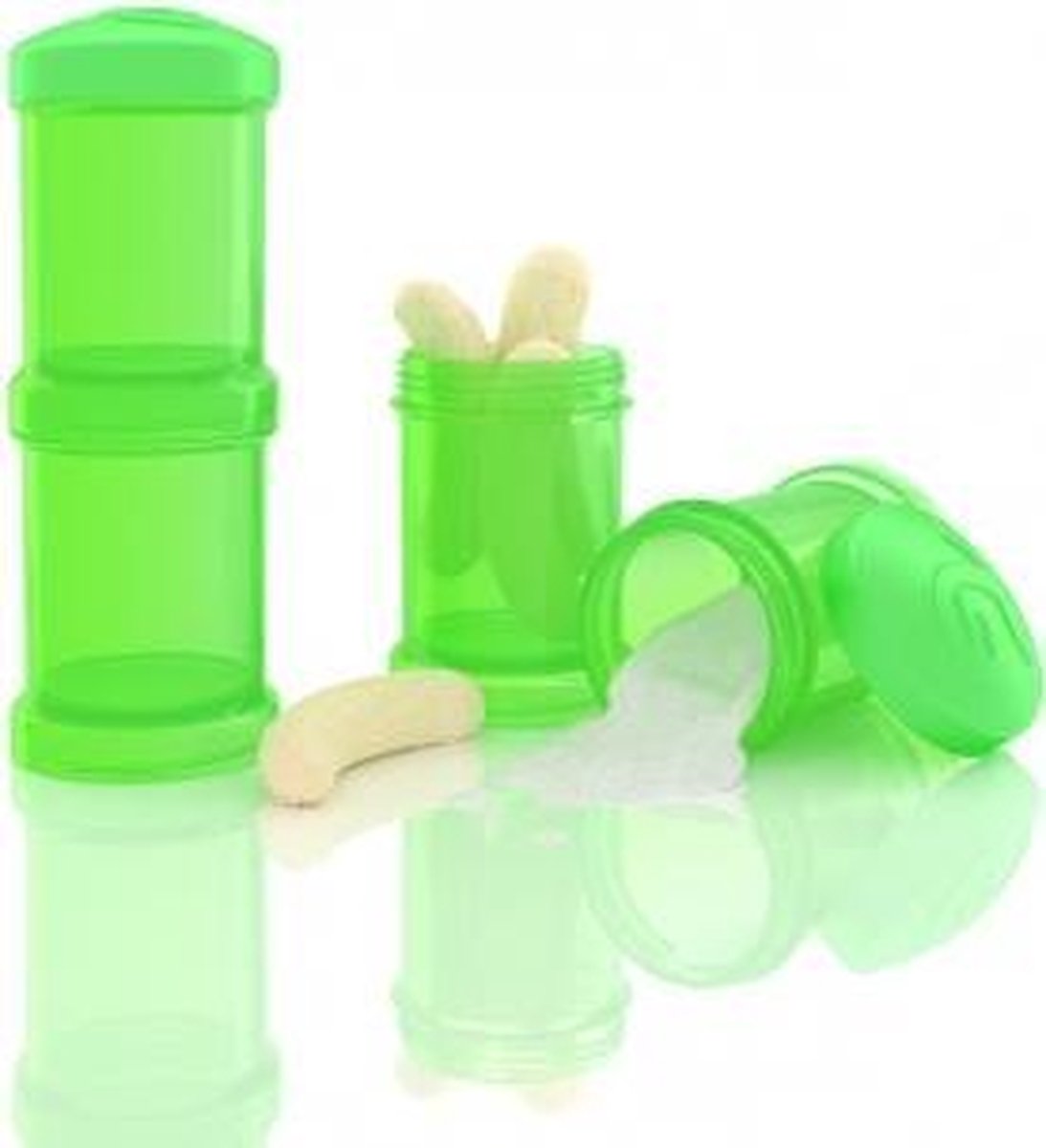Twistshake container 2x 100ml - Groen