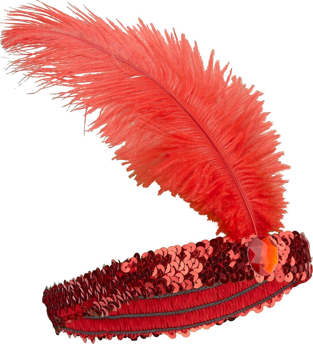 WELLY INTERNATIONAL - Rode charleston hoofdband voor vrouwen - Accessoires > Haar accessoire