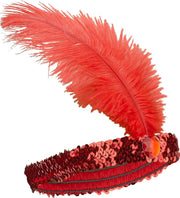 WELLY INTERNATIONAL - Rode charleston hoofdband voor vrouwen - Accessoires > Haar accessoire