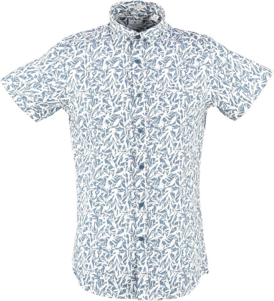 Dstrezzed blauw slim fit stretch overhemd - valt kleiner - Maat S