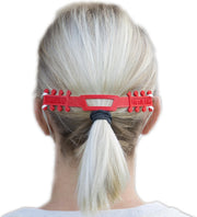 FlexiEar® Rood | Mondkapjes houder | Voorkomt irritatie en pijn  | Achter op het hoofd | Houdt uw mondkapje strak | Meer bescherming tegen afzakken | Persoonlijke bescherming middelen | Earbuddies | Earsavers | Earsaver