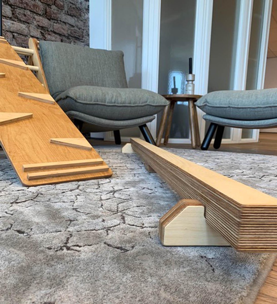 Houten evenwichtsbalk | balanceerbalk | turnbalk Jindl