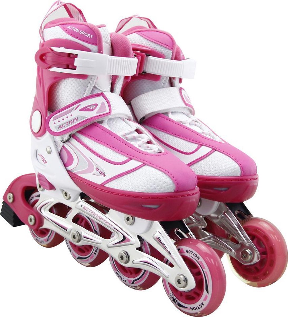 Atipick Inlineskates Verstelbaar Aluminium/pu Roze Mt 29-32