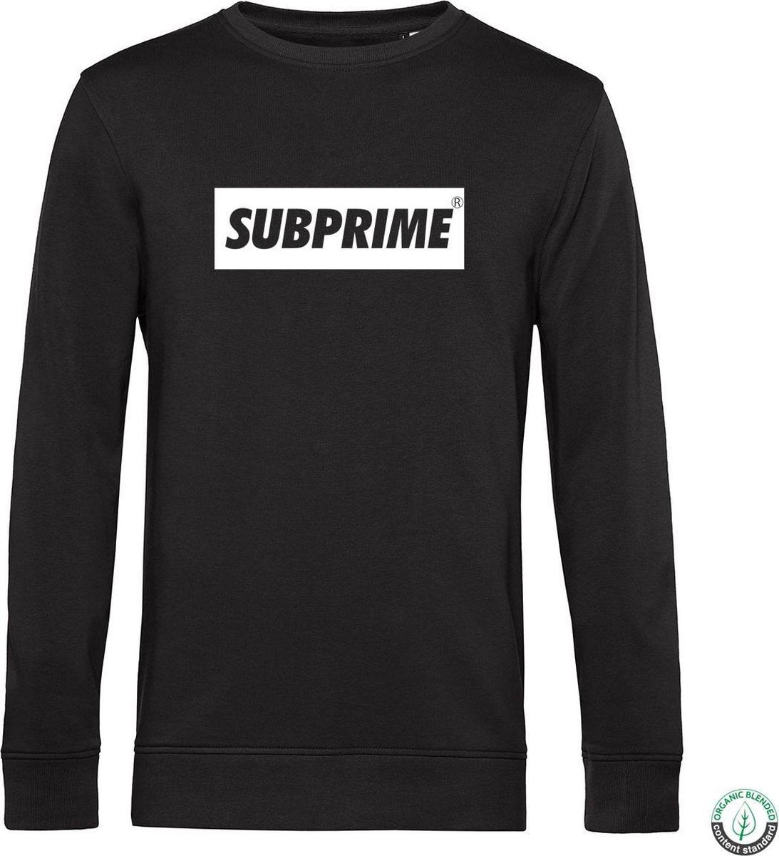 Subprime - Heren Sweaters Sweater Block Black - Zwart - Maat XXL