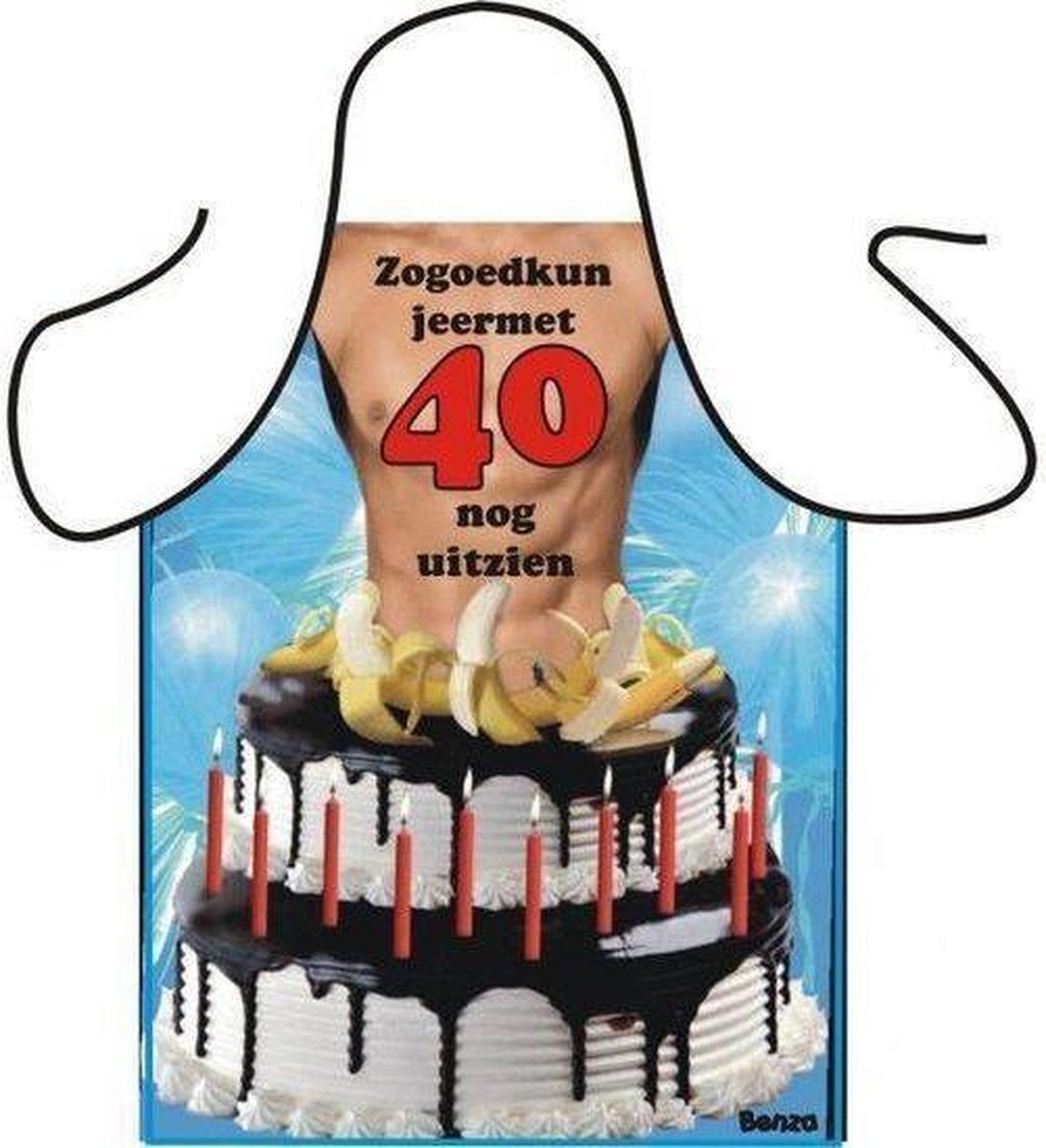 Schort 40 Jaar - Sexy Keukenschort - Man (stoute versie)