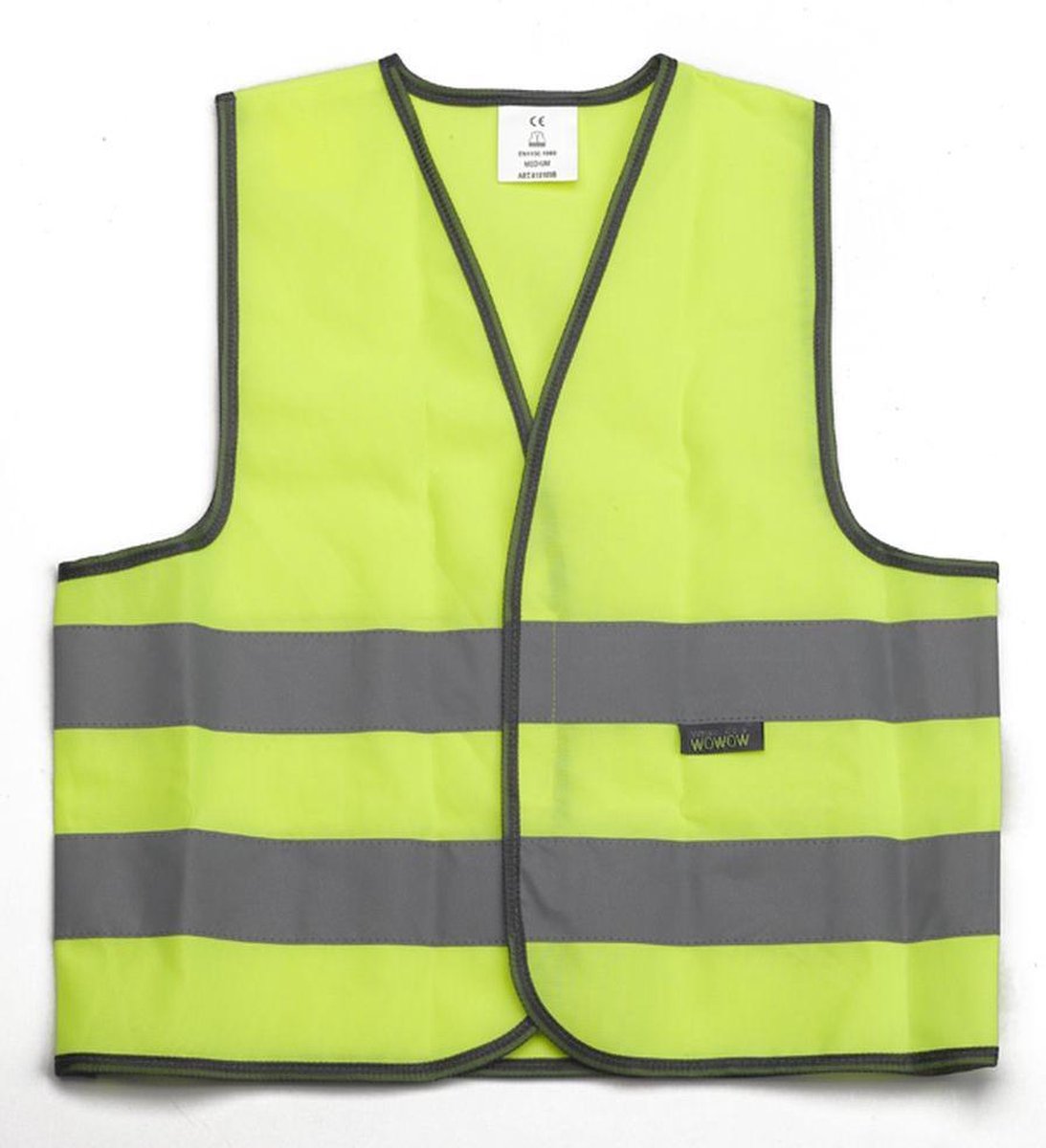Wowow mesh gilet veiligheidshesje kind ( 0- 6 jaar) geel maat M