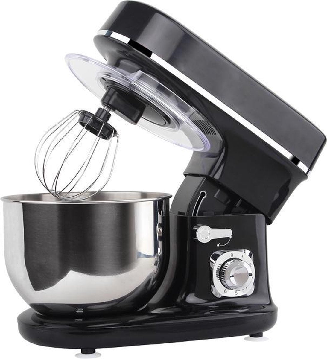 BluMill Keukenmixer - Foodprocessor - 1300 watt - 6 Snelheden - 5 liter – Incl. Accessoires - Zwart