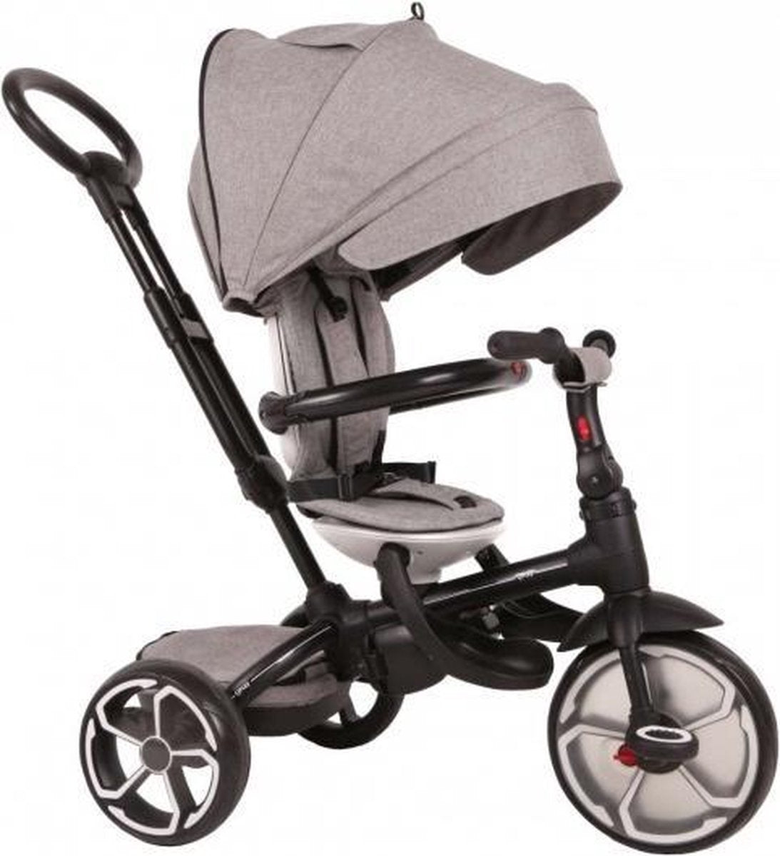 Qplay Driewieler Prime 4 in 1 - Jongens en Meisjes - Grijs