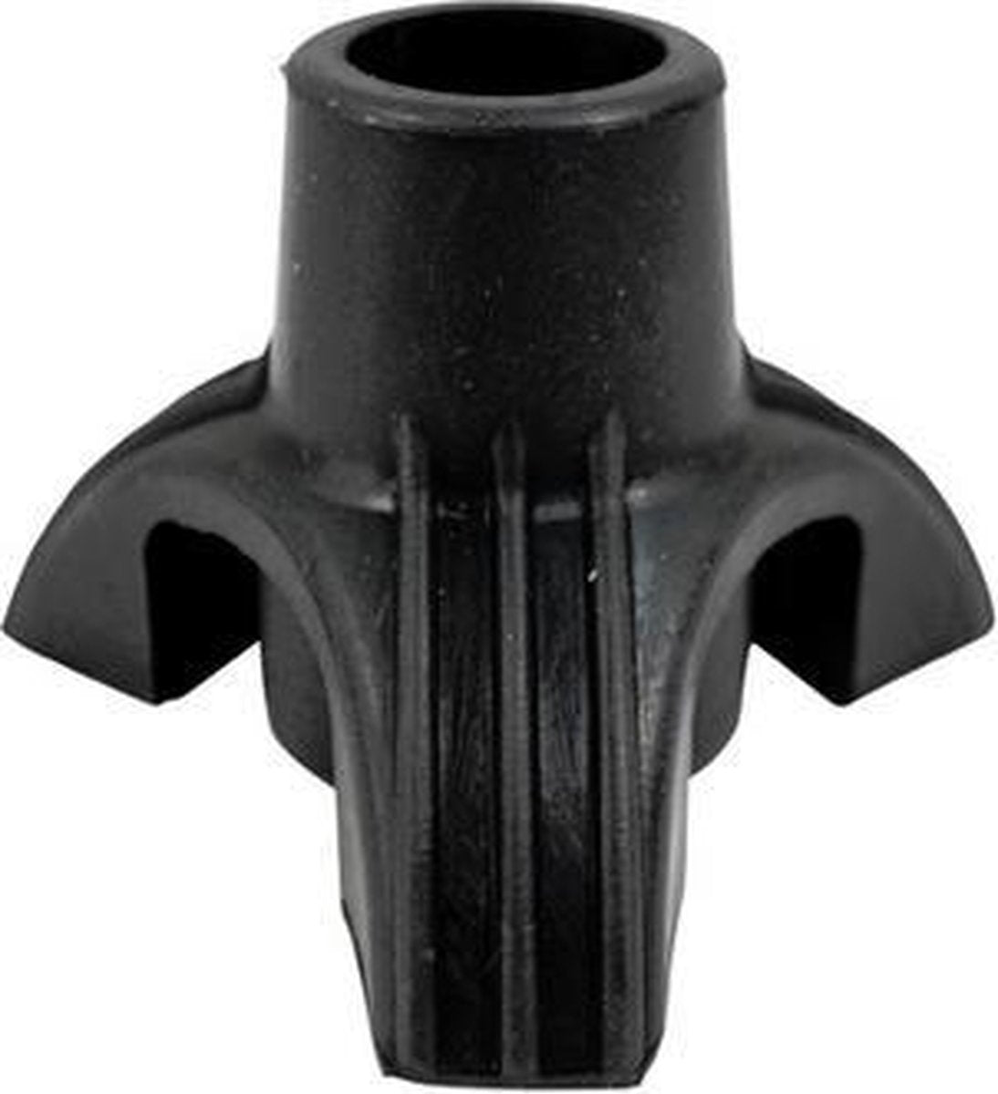 Support rubberen wandelstok voet - zwart - 16 mm