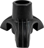 Support rubberen wandelstok voet - zwart - 16 mm