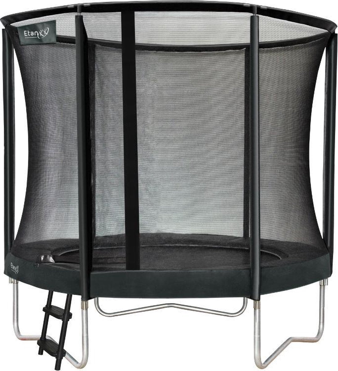 Etan Premium Gold Trampoline met net - Ø 305 cm / 10 ft - incl. deluxe Veiligheidsnet - UV-bestendige Randkussen - Grijs - Rond