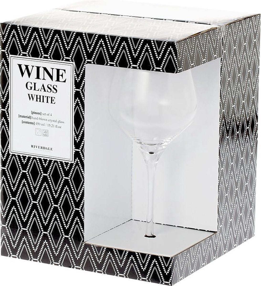 Riverdale Elegance - Wittewijnglas - 23cm - 4 stuks