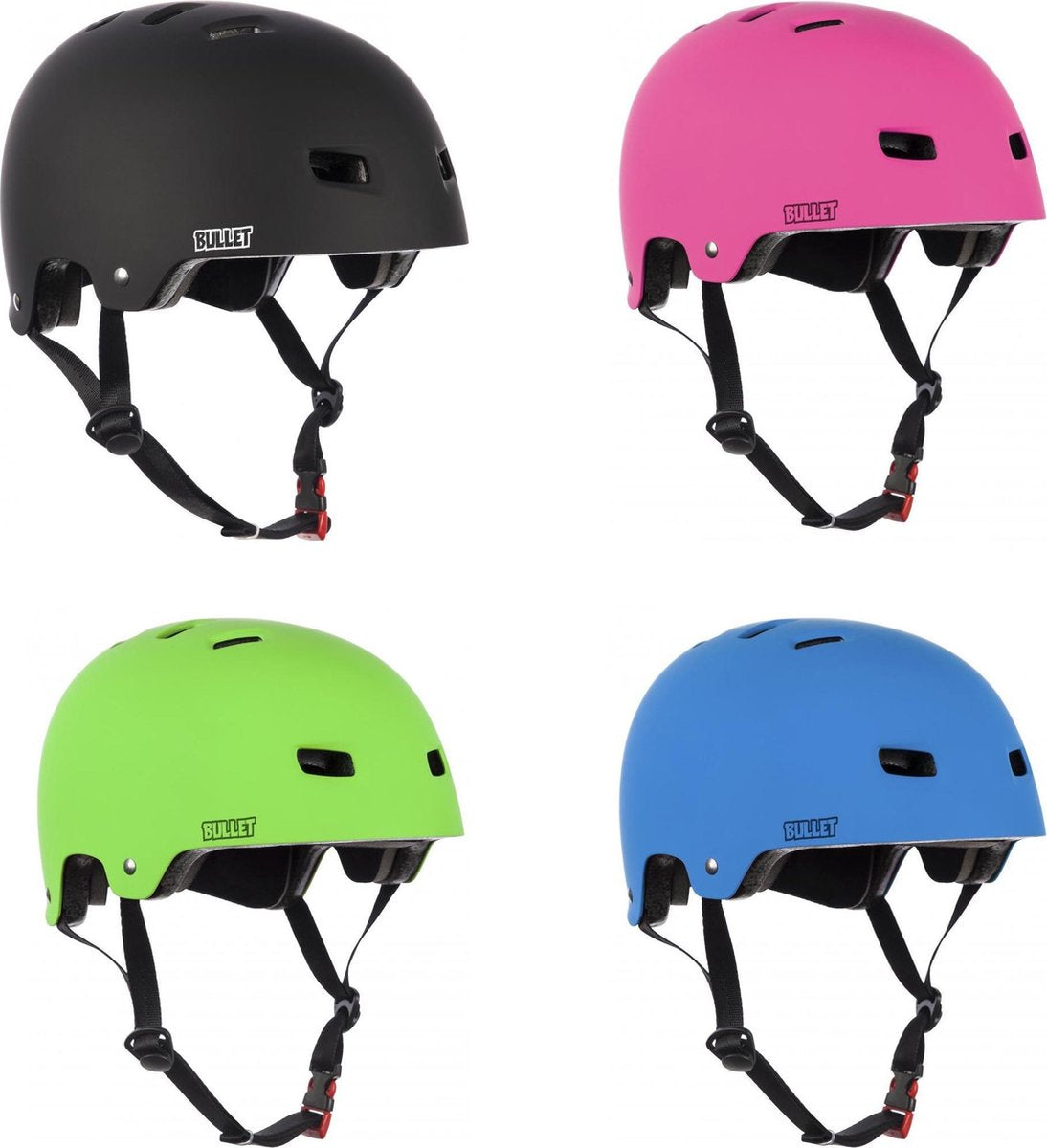 Bullet Deluxe T35 skateboard kinder skatehelm mat blauw