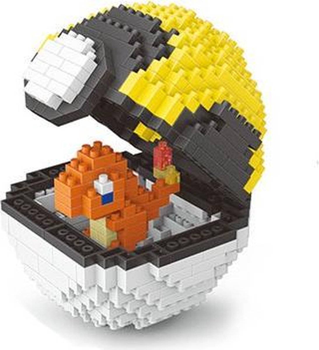 Mini bouwsteentjes Pokeball met Charmander - 419 miniblocks