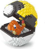 Mini bouwsteentjes Pokeball met Charmander - 419 miniblocks