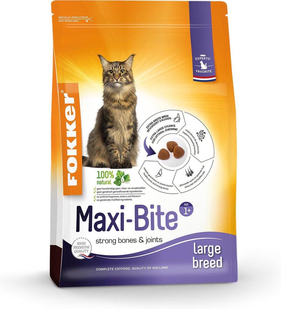 Fokker Cat Maxi-Bite - Kattenvoer - 2.5 kg