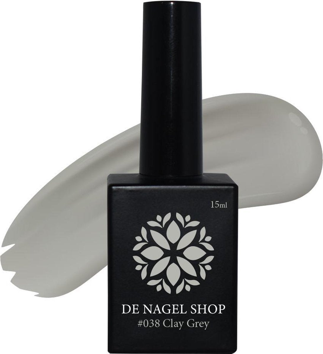 Grijze gel nagellak - Clay Grey 038  Gel nagellak - 15ml - De Nagel Shop - Gelnagels Nagellak