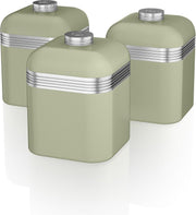 Swan SWKA1020GN Retro Opbergblikken Set van 3 Groen