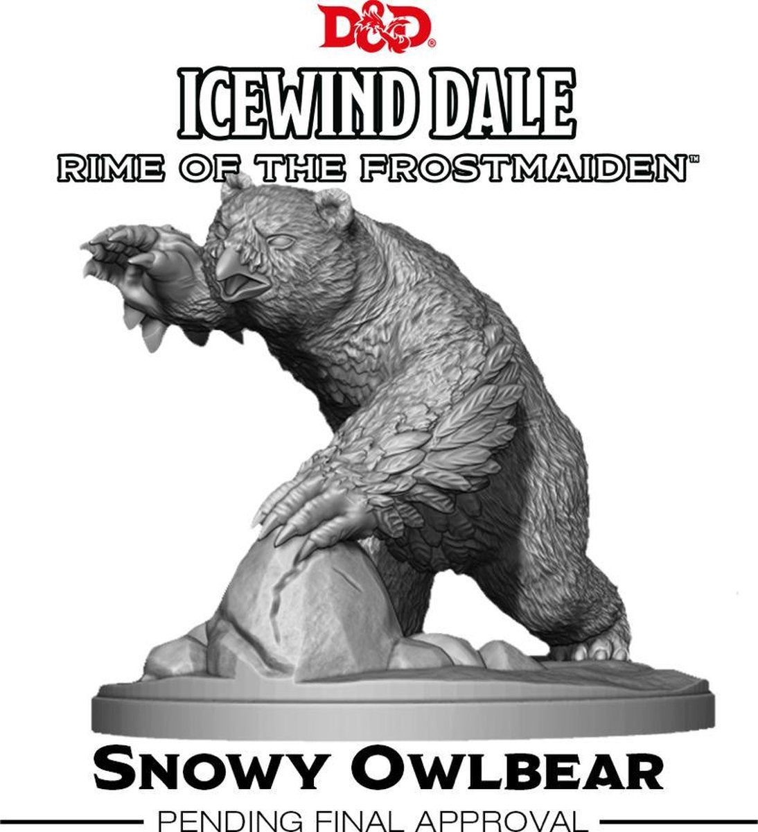 D&D Icewind Dale: Rime of the Frostmaiden - Snowy Owlbear (1 fig)
